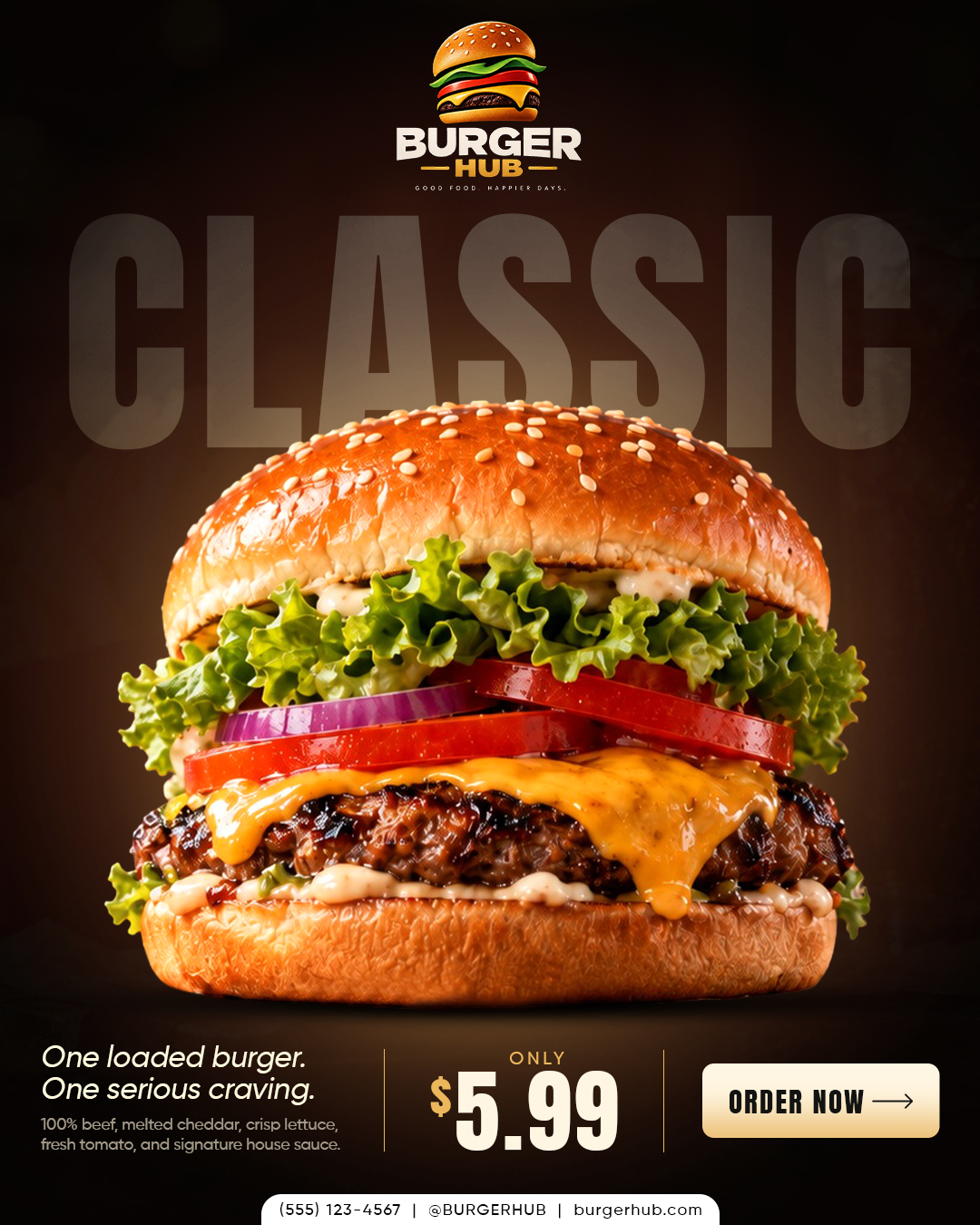 After: Umair’s Burger Hub redesign